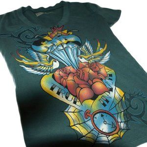 Mossimo Graphic Tattoo Love Vintage Style  T-Shirt